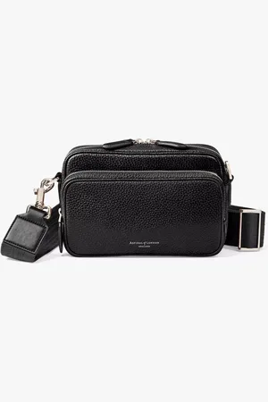 ASPINAL OF LONDON Reporter East West Pebble Leather Messenger Bag