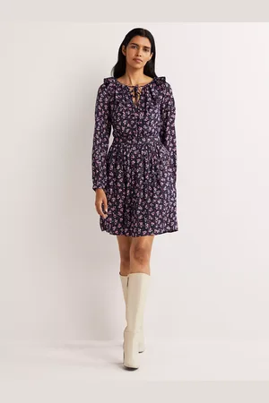 Boden Metallic Frill Detail Dress