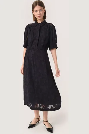 Soaked in Luxury Felisia Sheer Floral Jacquard Dress