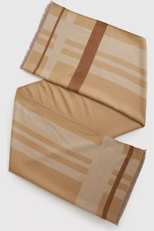 Reiss Cara Logo Embroidered Checked Scarf
