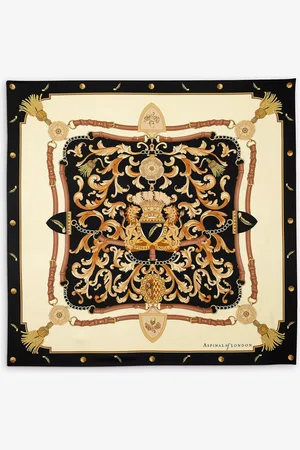 ASPINAL OF LONDON Signature Shield Silk Square Scarf