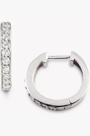 London Road 9ct Gold Diamond Hoop Earrings