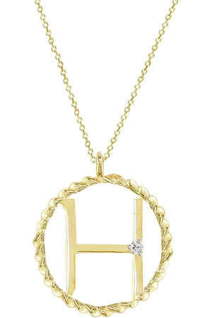 London Road 9ct Gold Diamond Initial Pendant Necklace