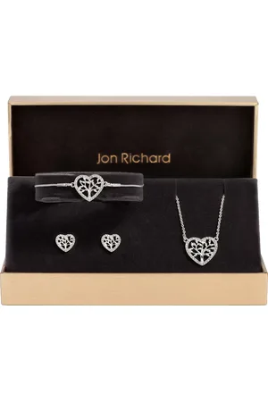 Jon Richard Crystal Heart Tree Of Love Earrings, Pendant Necklace and Bracelet