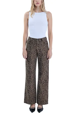 James Lakeland Leopard Print Straight Trousers