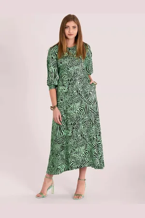 Closet Split Sleeve A-Line Midi Dress