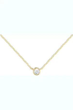 London Road 9ct Gold Portobello Raindrop Diamond Set Chain Necklace