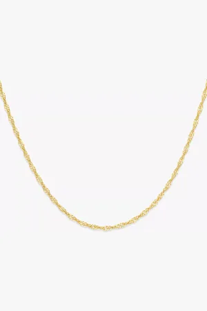 IBB 9ct Yellow Long Twist Link Chain Necklace