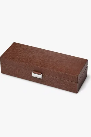 ASPINAL OF LONDON Reporter Leather Five Piece Watch Jewellery Box