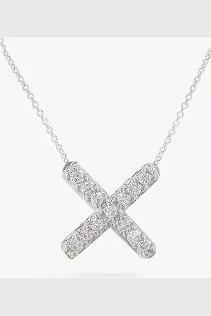 London Road 9ct Gold Portobello Geo Diamond Kiss Pendant Necklace