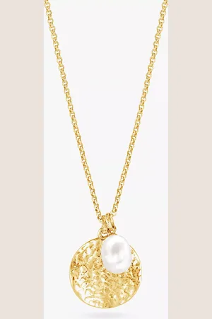 Dower & Hall Pearlicious Disc and Pearl Pendant Necklace