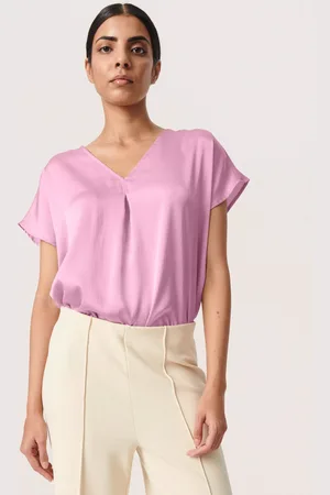 Soaked in Luxury Ioana Short Sleeve V-Neck Blouse