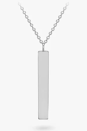 IBB Personalised 9ct Vertical Bar Pendant Necklace