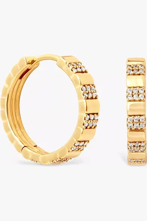 Astrid & Miyu Cubic Zirconia Double Row Post Earrings