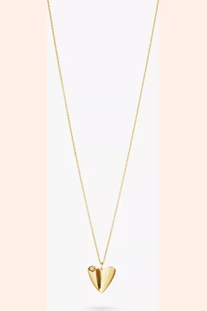 Georg Jensen Folded Heart Pendant Necklace