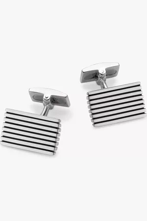 Hoxton Striped Rectangle Cufflinks