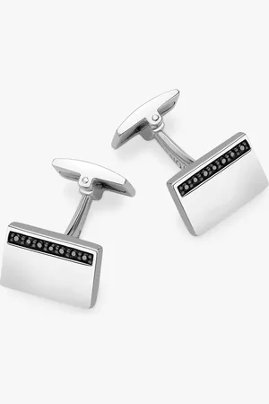 Hoxton Black Sapphire Rectangle Cufflinks
