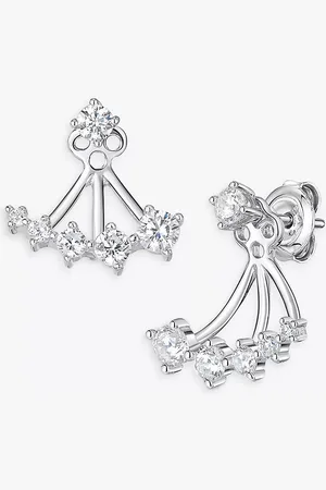 JOOLS by Jenny Brown Cubic Zirconia Graduated Under Lobe Earrings
