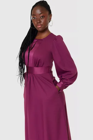 Closet Puff Sleeve Midi Dress