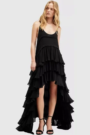 AllSaints Cavarly Tiered Hi-Low Hem Maxi Dress