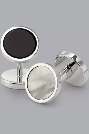 Charles Tyrwhitt Mother of Pearl and Onyx Evening Cufflinks