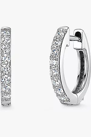 JOOLS by Jenny Brown Cubic Zirconia Huggie Hoop Earrings