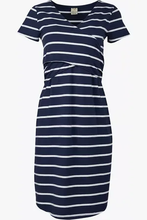 Frugi Ona Breton Strip Wrap Maternity & Nursing Dress