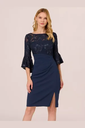 Adrianna Papell Floral Lace Combo Sheath Dress