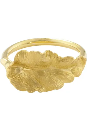 London Road 9ct Yellow Gold Leaf Ring, Gold