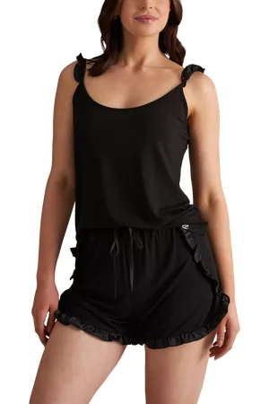 PRETTY YOU Bamboo Frill Cami Short Pyjama Set