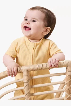 Mori Baby Clever Zip Ribbed Summer Sleepsuit