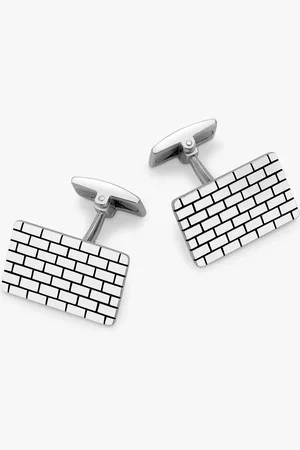 Hoxton Brick Pattern Rectangular Cufflinks