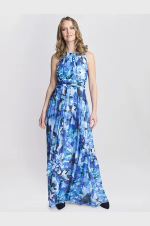Gina Bacconi Maria Maxi Printed Sleeveless Dress