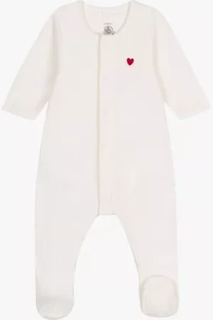 Petit Bateau Baby Heart Velour Bodyjamas