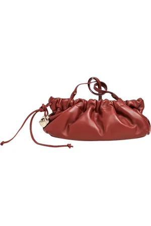 Flattered Cissi Leather Ruched Clutch Bag