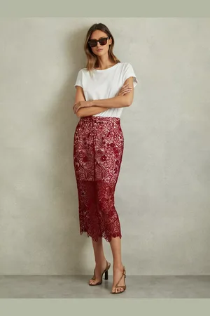 Reiss Flo Lace Pencil Skirt