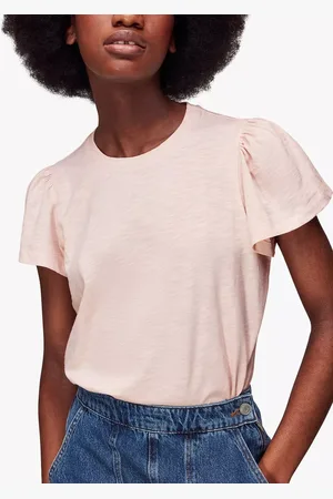 Whistles Cotton Frill Sleeve Top