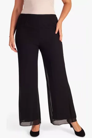 Chesca Jersey Lined Chiffon Trousers