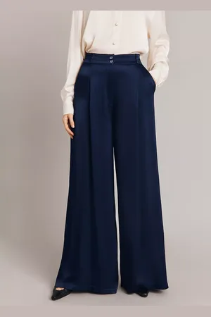 Ghost Sadie Wide Leg Satin Trousers