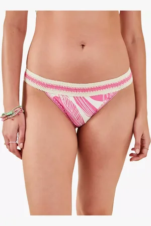 Accessorize Squiggle Print Crochet Trim Swim Bottoms