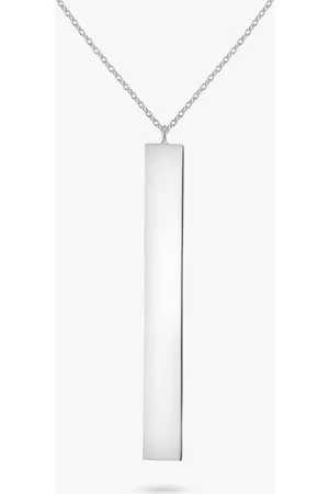 IBB Personalised 9ct Gold Vertical Bar Initial Pendant Necklace