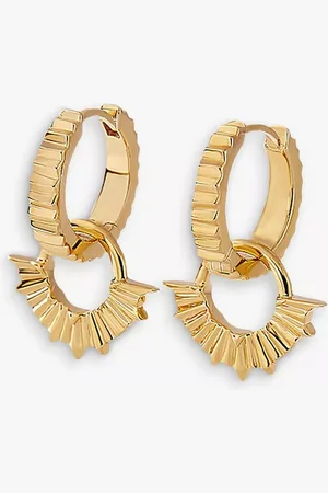 EDGE OF EMBER Summer Sunseeker Charm Drop Earrings, Gold