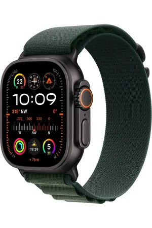 Apple Watch Ultra 2 GPS + Cellular, 49mm, Titanium Case with Alpine Loop, Black/Dark Green