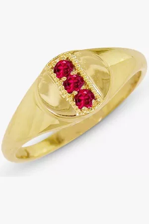 London Road 9ct Ruby Signet Ring, M