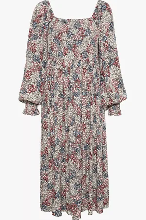 Soaked in Luxury Zaya Meadow Print Smock Dress