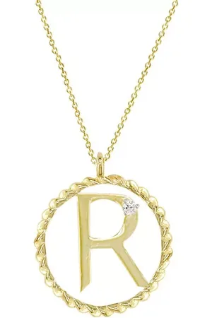 London Road 9ct Gold Diamond Initial Pendant Necklace