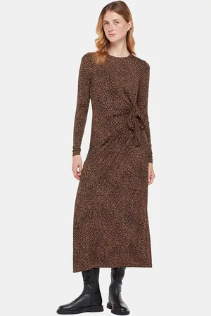 Whistles Coffee Bean Tie Jersey Dress