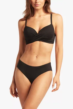 SEA LEVEL Essentials Cross Front Moulded Underwire Bikini Top