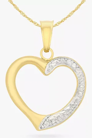 IBB 9ct Textured Heart Pendant Necklace