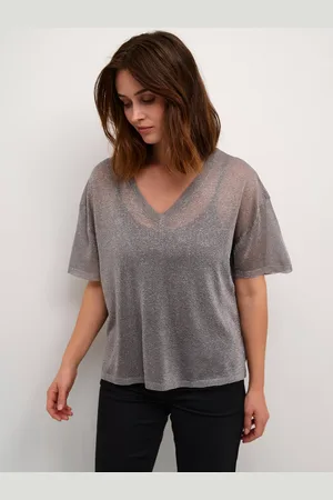 Kaffe Julia Glitter Short Sleeve Jumper